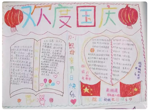 國(guó)慶節(jié)手抄報(bào)簡(jiǎn)單字又少