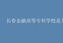 教育資訊：長(zhǎng)春金融高等?？茖W(xué)校是幾本