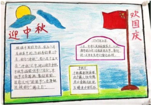 中秋國(guó)慶雙節(jié)手抄報(bào)圖片