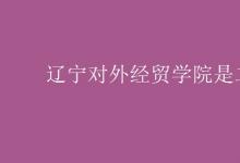 教育資訊:遼寧對(duì)外經(jīng)貿(mào)學(xué)院是二本嗎
