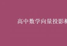 教育資訊:高中數(shù)學(xué)向量投影概念