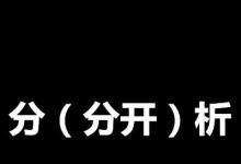 日常生活：分析分開打一成語