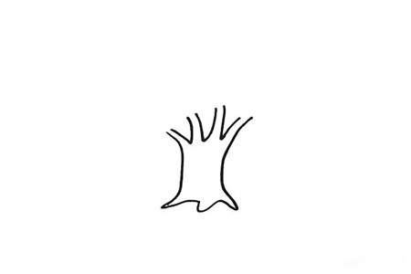 大樹彩色簡(jiǎn)筆畫的畫法1