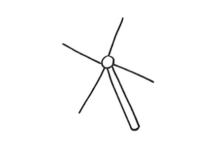 卡通風(fēng)車簡(jiǎn)筆畫的畫法2