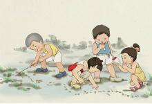 卡通親子鯨魚的簡(jiǎn)筆畫