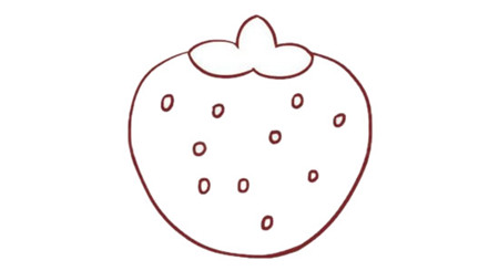 草莓彩色簡(jiǎn)筆畫(huà)的畫(huà)法2