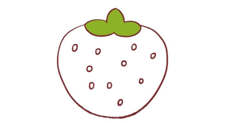 草莓彩色簡(jiǎn)筆畫(huà)的畫(huà)法3