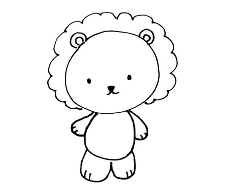 超萌小獅子簡筆畫3