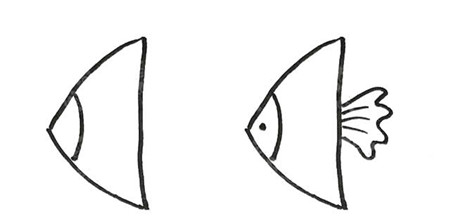 熱帶魚(yú)彩色簡(jiǎn)筆畫(huà)的畫(huà)法1