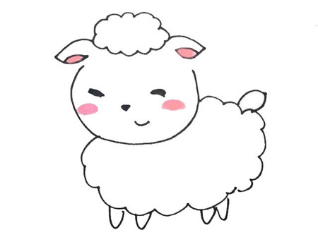 萌萌小綿羊簡筆畫4