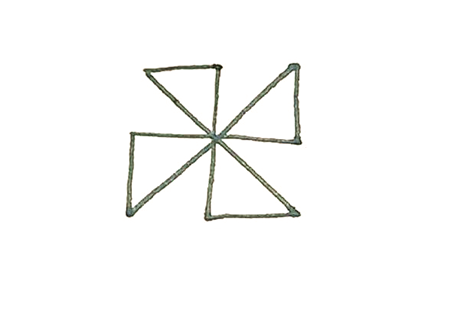 玩具風(fēng)車簡(jiǎn)筆畫(huà)的畫(huà)法3