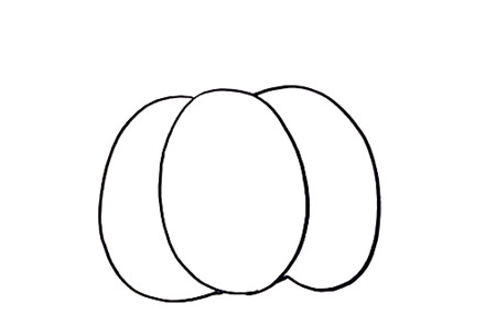 蔬菜南瓜簡(jiǎn)筆畫(huà)的畫(huà)法1