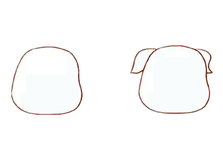 可愛(ài)小豬彩色簡(jiǎn)筆畫(huà)的畫(huà)法1