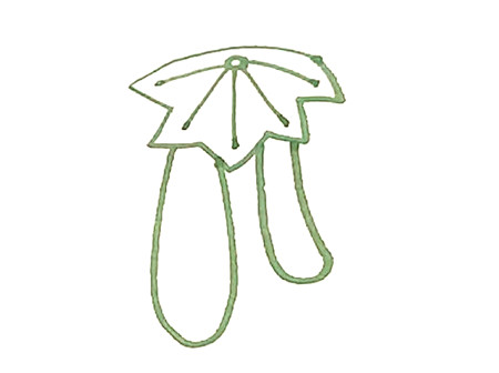 帶藤的絲瓜簡(jiǎn)筆畫(huà)2