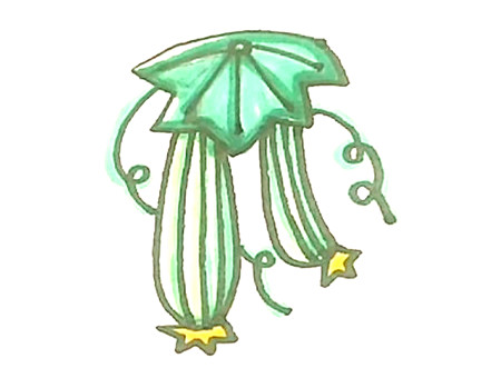 帶藤的絲瓜簡(jiǎn)筆畫(huà)4