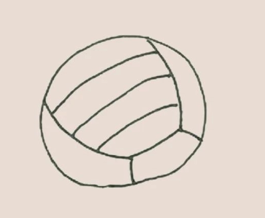 排球簡(jiǎn)筆畫(huà)涂色4