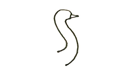鴕鳥(niǎo)彩色簡(jiǎn)筆畫(huà)的畫(huà)法1