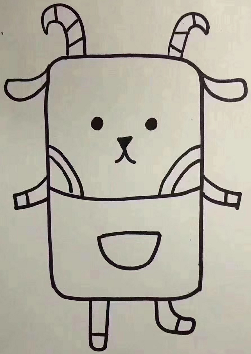可愛(ài)的小羊簡(jiǎn)筆畫(huà)怎么畫(huà)3