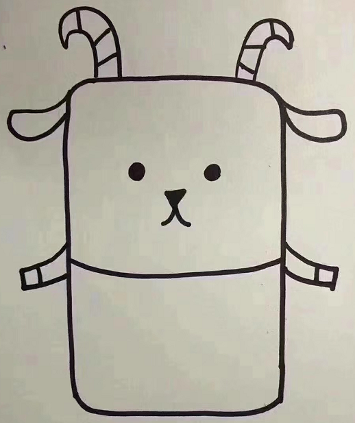 可愛(ài)的小羊簡(jiǎn)筆畫(huà)怎么畫(huà)2