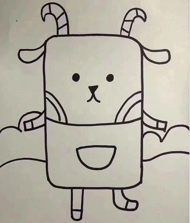 可愛(ài)的小羊簡(jiǎn)筆畫(huà)怎么畫(huà)4