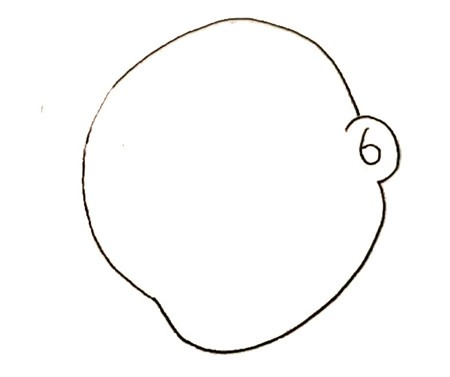 大頭兒子簡(jiǎn)筆畫(huà)步驟圖解1