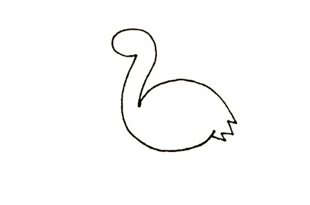 火烈鳥(niǎo)簡(jiǎn)筆畫(huà)彩色2