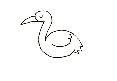 火烈鳥(niǎo)簡(jiǎn)筆畫(huà)彩色3