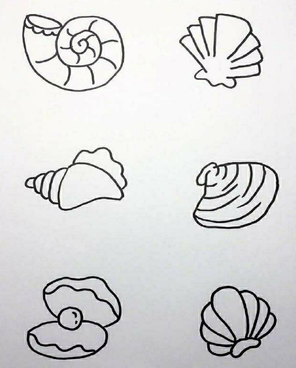海底世界素材簡(jiǎn)筆畫7
