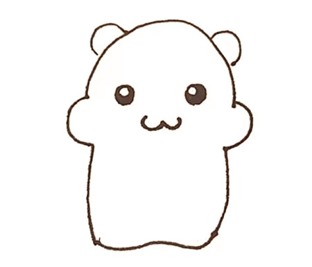 可愛的倉(cāng)鼠簡(jiǎn)筆畫畫法步驟圖解2