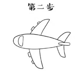 飛機(jī)簡筆畫圖片大全步驟圖解2