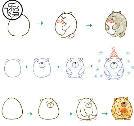 可愛簡單小動物簡筆畫圖片大全2