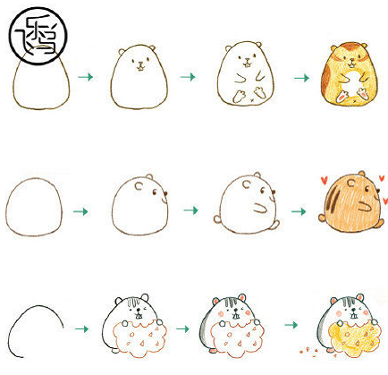 可愛簡單小動物簡筆畫圖片大全5