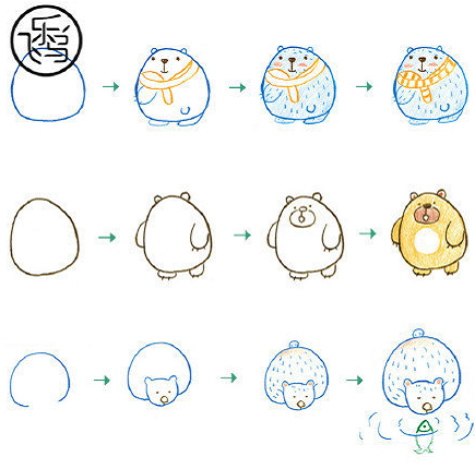 可愛簡單小動物簡筆畫圖片大全7