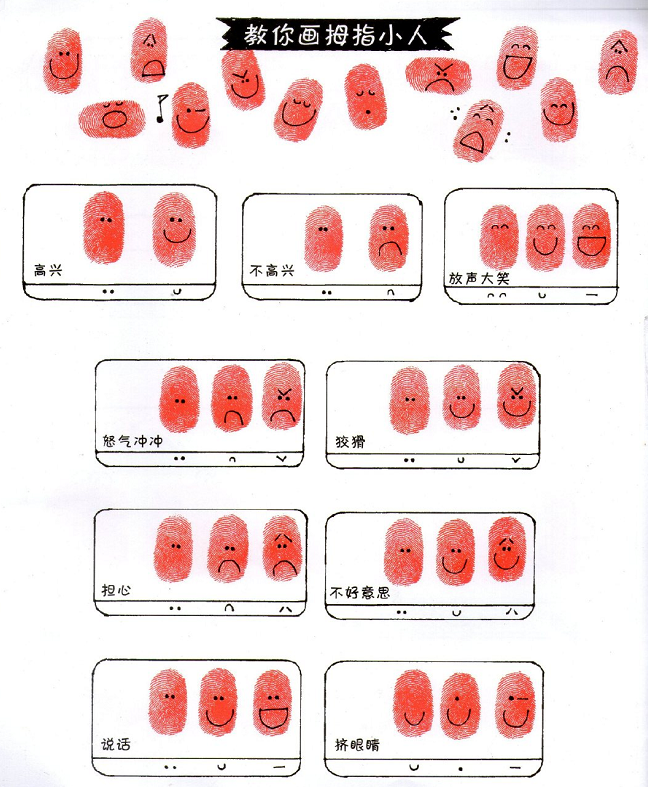 指紋簡(jiǎn)筆畫創(chuàng)意圖片小動(dòng)物5