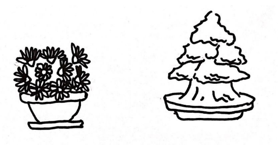 各種可愛(ài)的盆栽簡(jiǎn)筆畫(huà)圖片1