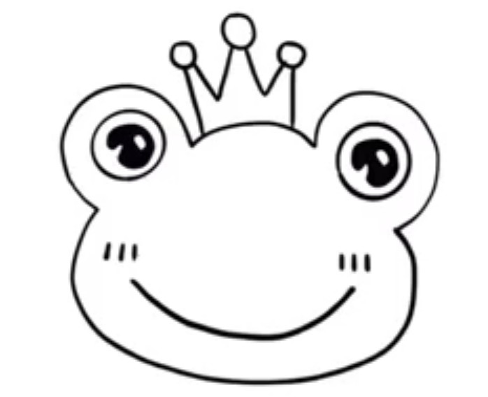 青蛙王子簡(jiǎn)筆畫簡(jiǎn)單畫法3