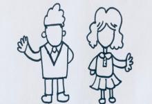 如何畫爸爸媽媽的簡筆畫？