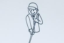 環(huán)衛(wèi)工人掃地的簡(jiǎn)筆畫怎么畫？