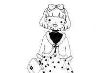時尚小女孩簡筆畫全集