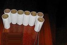 廢物利用手工制作的紙筒花瓶！