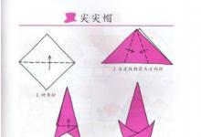兒童手工折紙可愛尖帽！