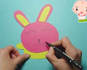 幼兒手工小制作：兔子收納盒
