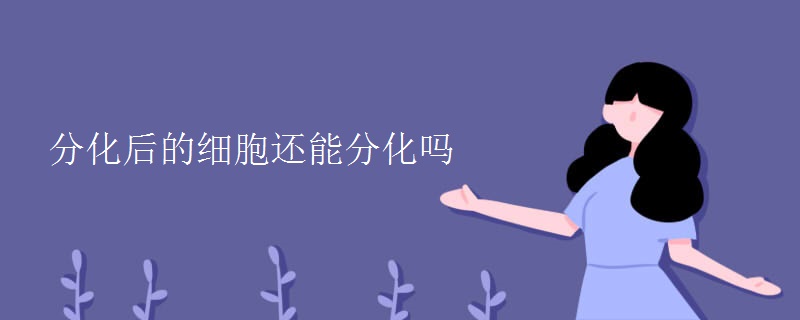 分化后的細胞還能分化嗎