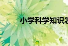 小學(xué)科學(xué)知識(shí)怎樣開展自主學(xué)習(xí)？