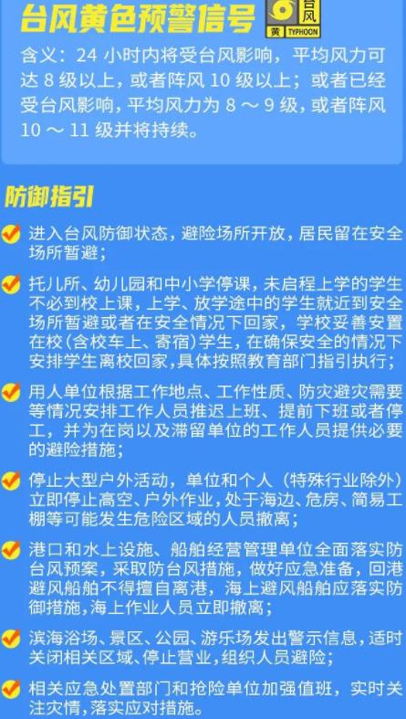 深圳臺風(fēng)黃色預(yù)警