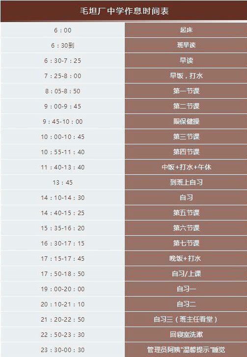 毛坦廠中學(xué)為什么出名 學(xué)生作息時間表曝光!
