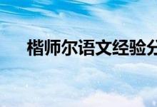 楷師爾語(yǔ)文經(jīng)驗(yàn)分享如何寫(xiě)好小學(xué)作文