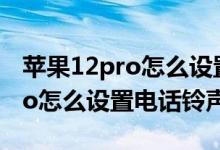 蘋(píng)果12pro怎么設(shè)置電話鈴聲（iPhone13pro怎么設(shè)置電話鈴聲）