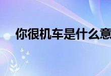 你很機(jī)車(chē)是什么意思（機(jī)車(chē)是什么意思）