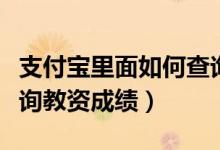 支付寶里面如何查詢教資成績(jī)（支付寶怎么查詢教資成績(jī)）